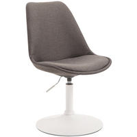 DREHSTUHL Stoff dunkelgrau - Dunkelgrau/Weiß, Textil/Metall (48/76/57cm) - CLP