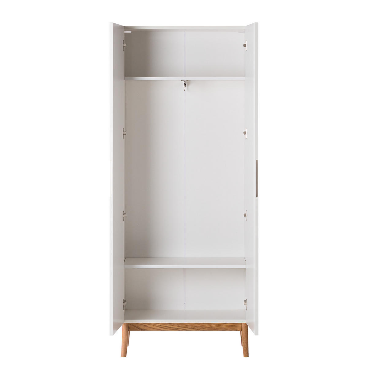 GARDEROBENSCHRANK - Eichefarben/Weiß, Holzwerkstoff (76/193/37cm) - home24