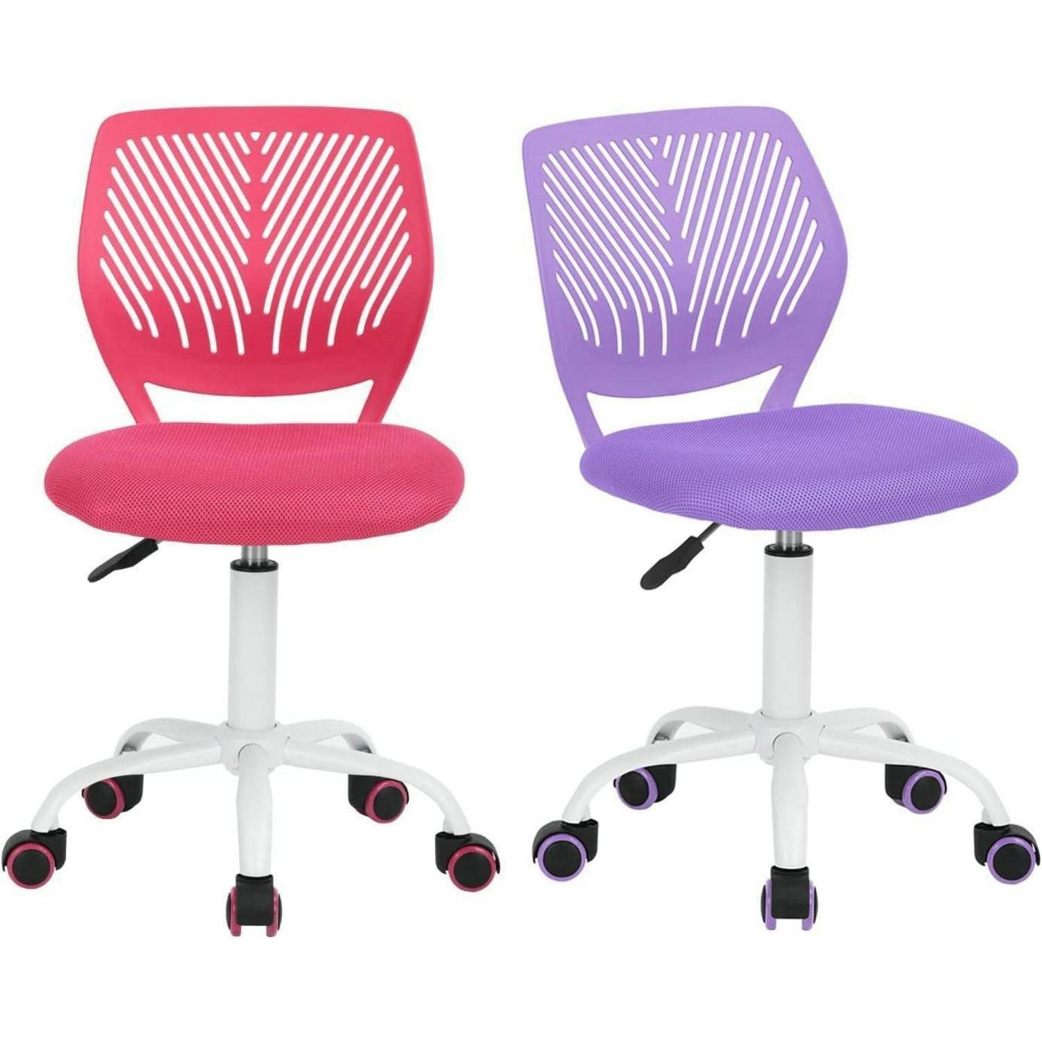 BÜROSTUHL 2-teiliges Set Stoff Rosa & Lila - Multicolor, Textil (38.5/75/40cm)