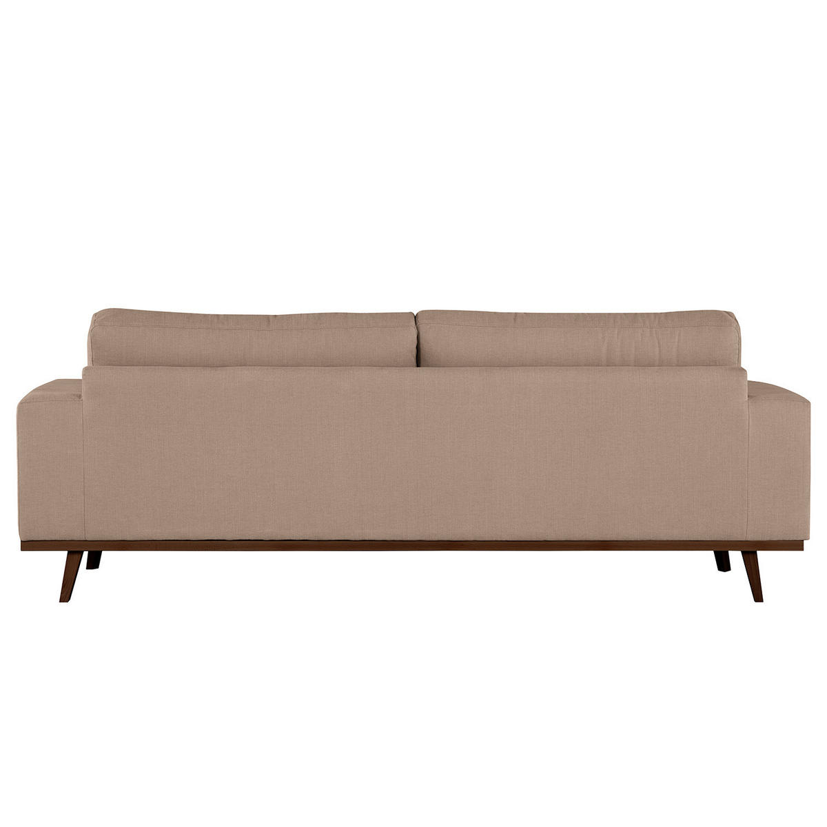 2-SITZER SOFA - Taupe/Buchefarben, Buchenholz/Textil (197/81/88cm) - home24