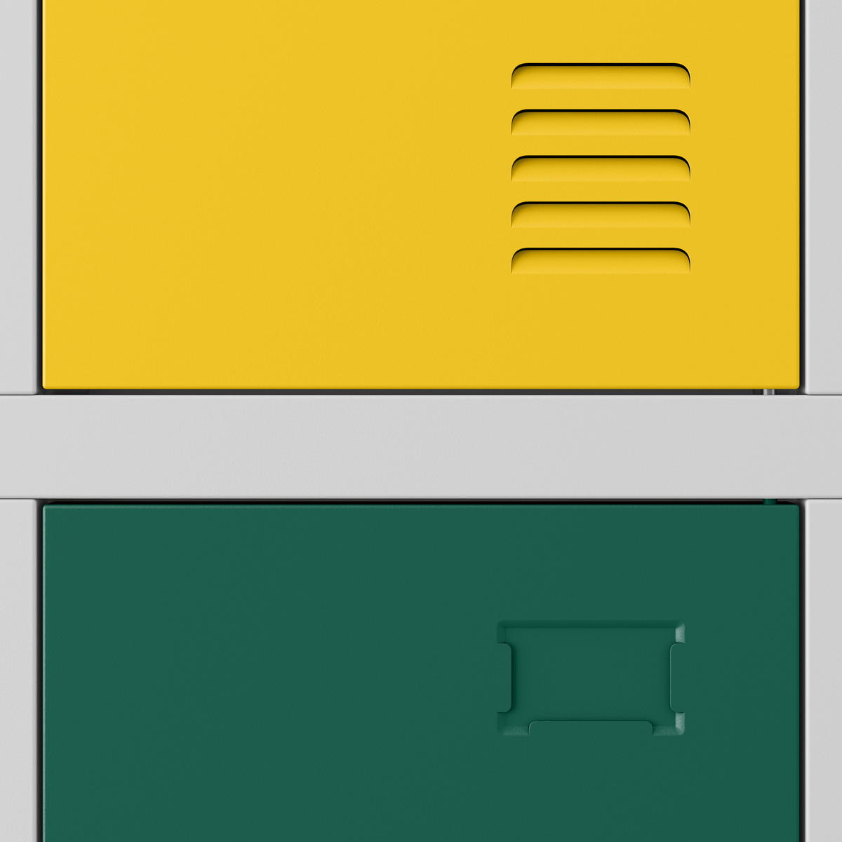 ARBEITSSCHUTZ-KLEIDERSCHRANK IGOR 185x90x45 cm - Gelb/Grau, Metall (90/185/45cm) - Jan Nowak