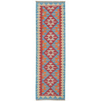 HANDWEBTEPPICH Kelim Gashgai Rot 192/58 cm Schurwolle - Rot, Textil (58/192cm) - Looma