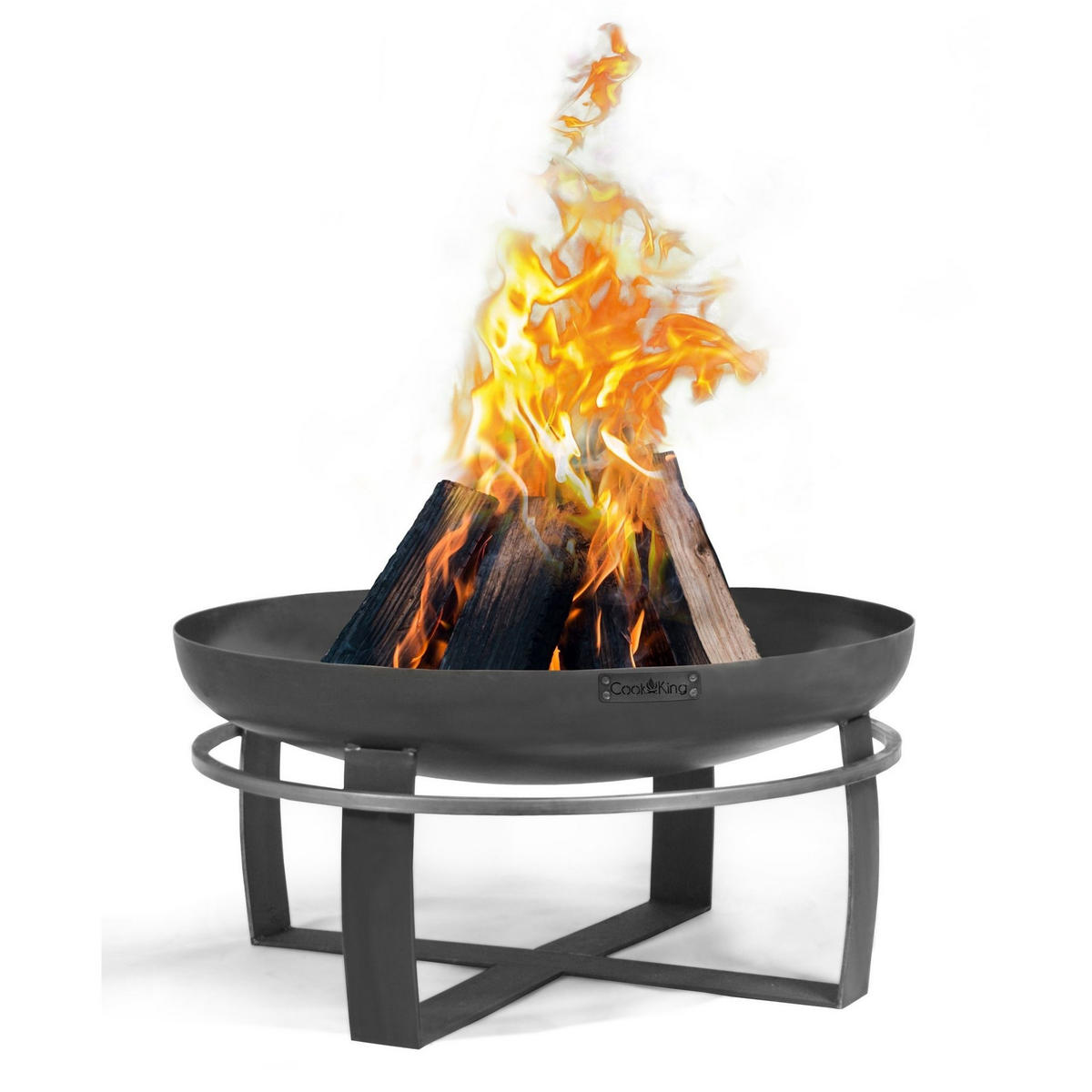 FEUERSCHALE Maryland Stahl rund Ø 60 cm - Schwarz, Metall (60/36/60cm) - Mr. Deko