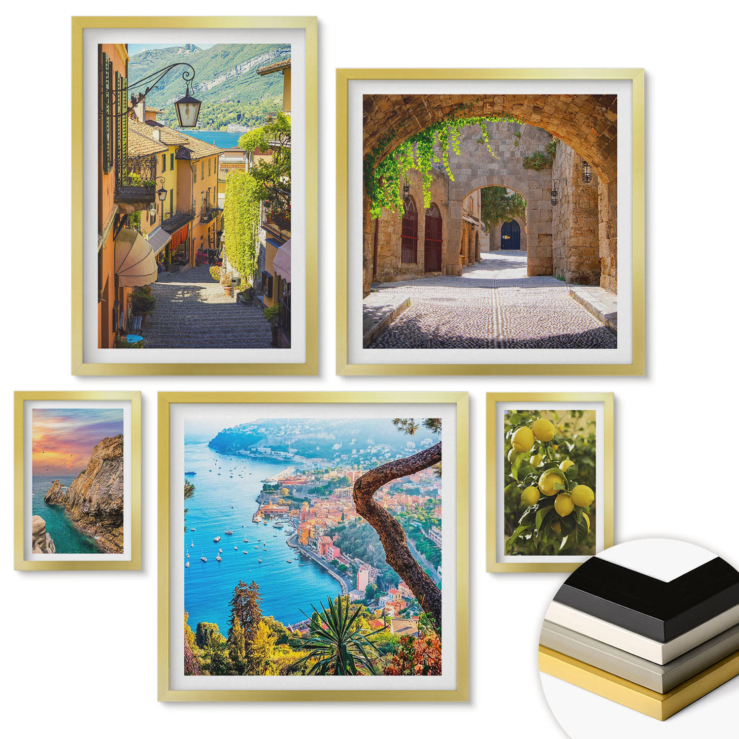ArtPrintCave Wandbilder Gold 40x60 cm