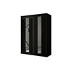 KLEIDERSCHRANK LUKIA - 150 cm - Schwarz - Schwarz, Holzwerkstoff (150/215/61cm) - ALTDECOR