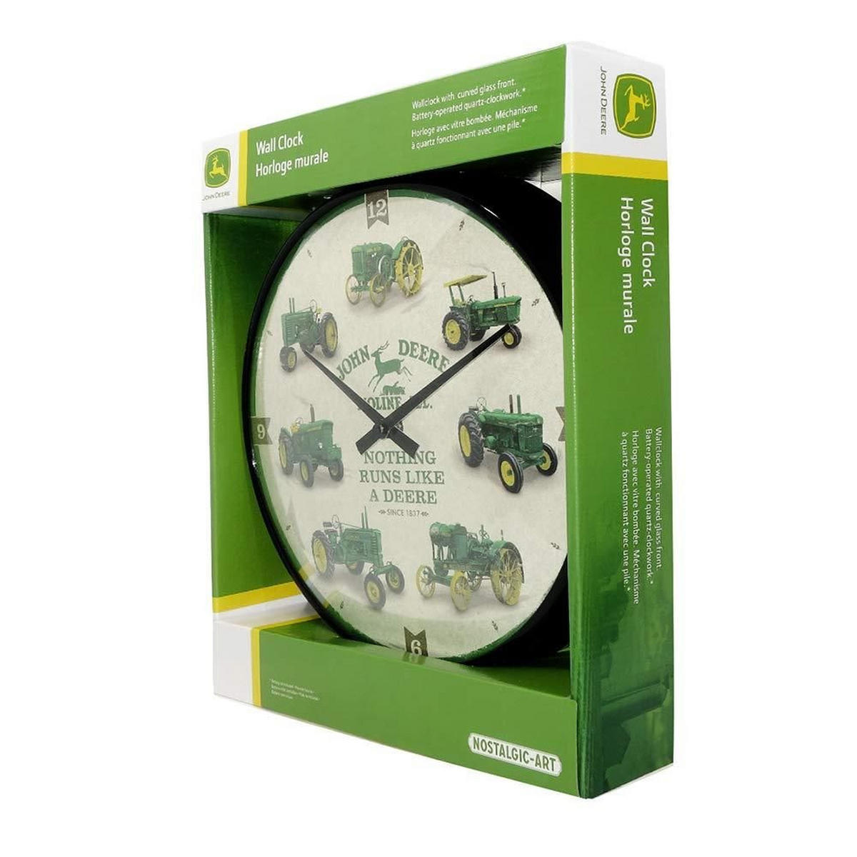 WANDUHR 31 cm John Deere Model Chart - Grün, Metall (31/31/5cm) - Nostalgic-Art