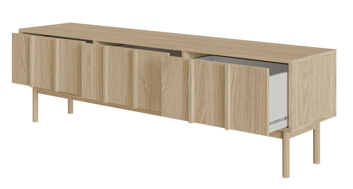 TV-LOWBOARD Neksto Eichenholzoptik 170 cm - Beige, Holz/Holzwerkstoff (170/50/40cm) - Selsey
