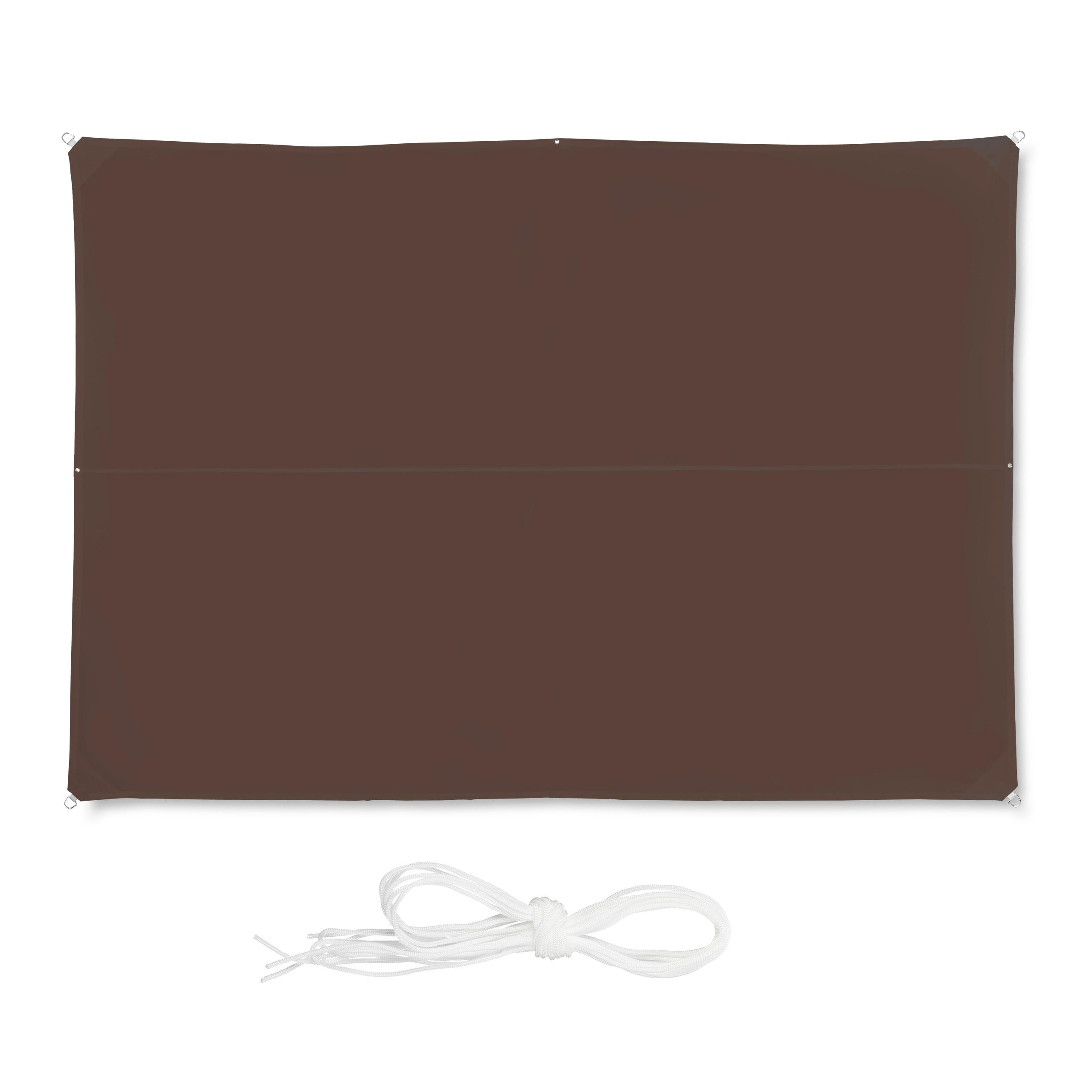 SONNENSEGEL - Braun, Textil/Metall (400/300cm) - Relaxdays