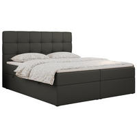 BOXBETT ERNI 120/200 - Dunkelgrau Kunstleder - H3 - Dunkelgrau, Holz/Textil (120/200cm) - MKS