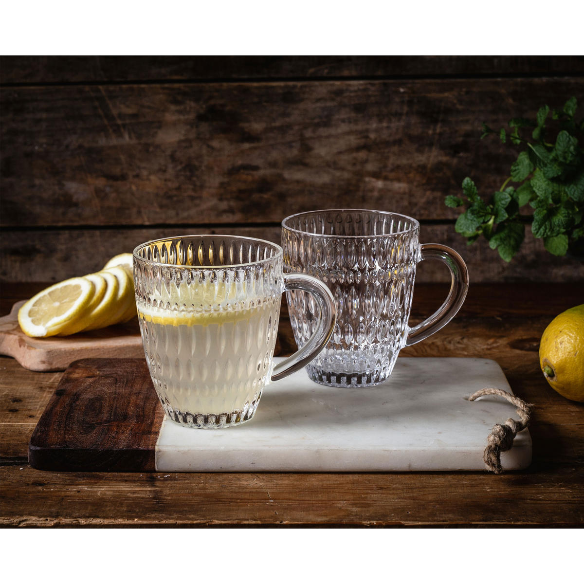 KAFFEEBECHER Ethno Barista transparent 392 ml 2er Set - Transparent, Glas (0.392L) - Nachtmann