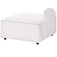 OTTOMANE Cord Cremeweiß Ardal - Creme, Textil (86/45/86cm) - Beliani