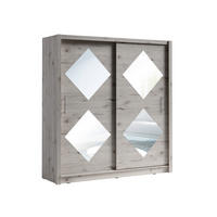 SCHIEBETÜRENSCHRANK BORVIA XI -204,4×215×61,9 cm mit Regalen & Kleiderstange Wellington Eiche - Eichefarben, Holzwerkstoff (204.4/215/61.9cm) - Milaros Markt