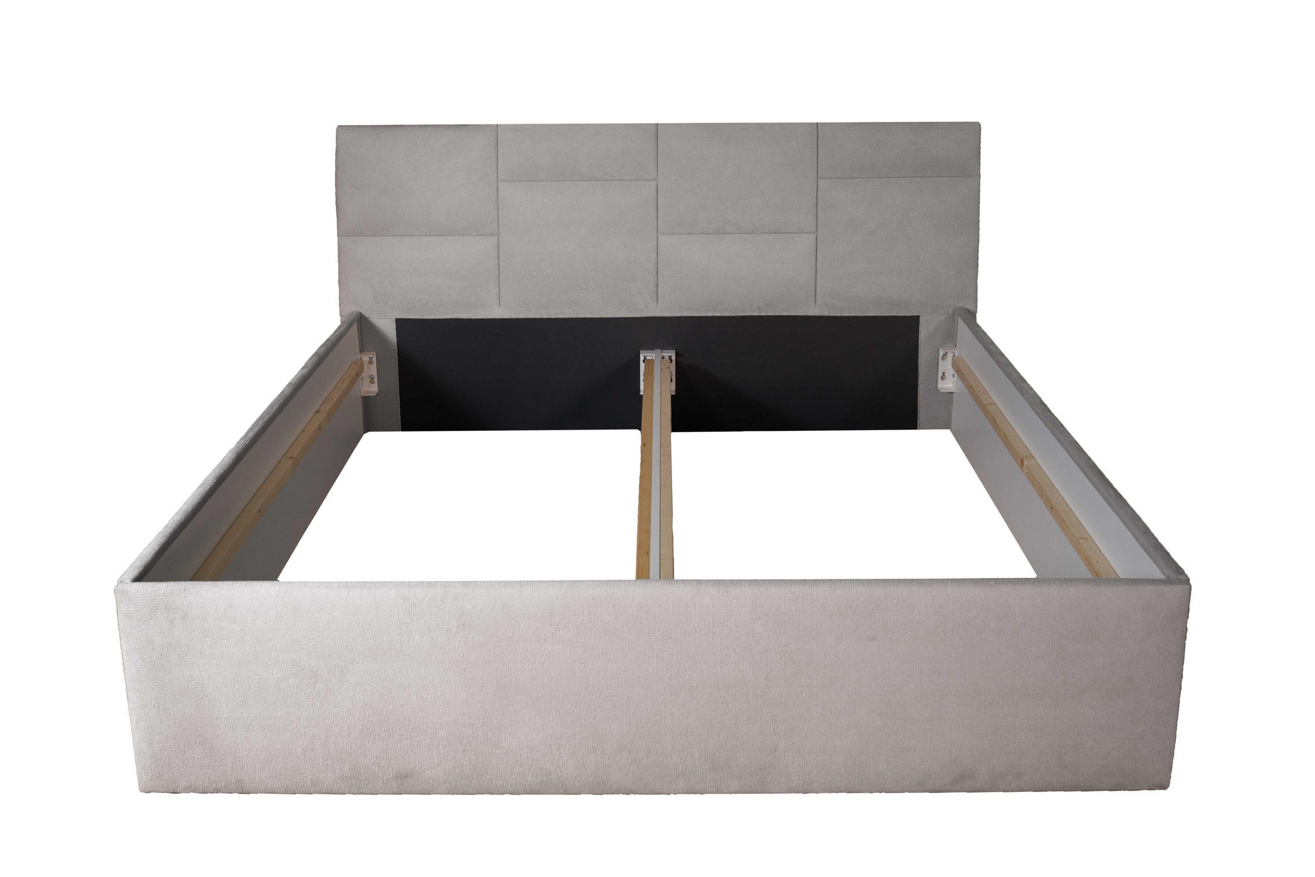 POLSTERBETT Damas Hellgrau 160 x 200 x 32 cm Ohne Matratze und Lattenrost - Hellgrau, Holz (160/200cm) - Halmon Schlafkomfort Betten 