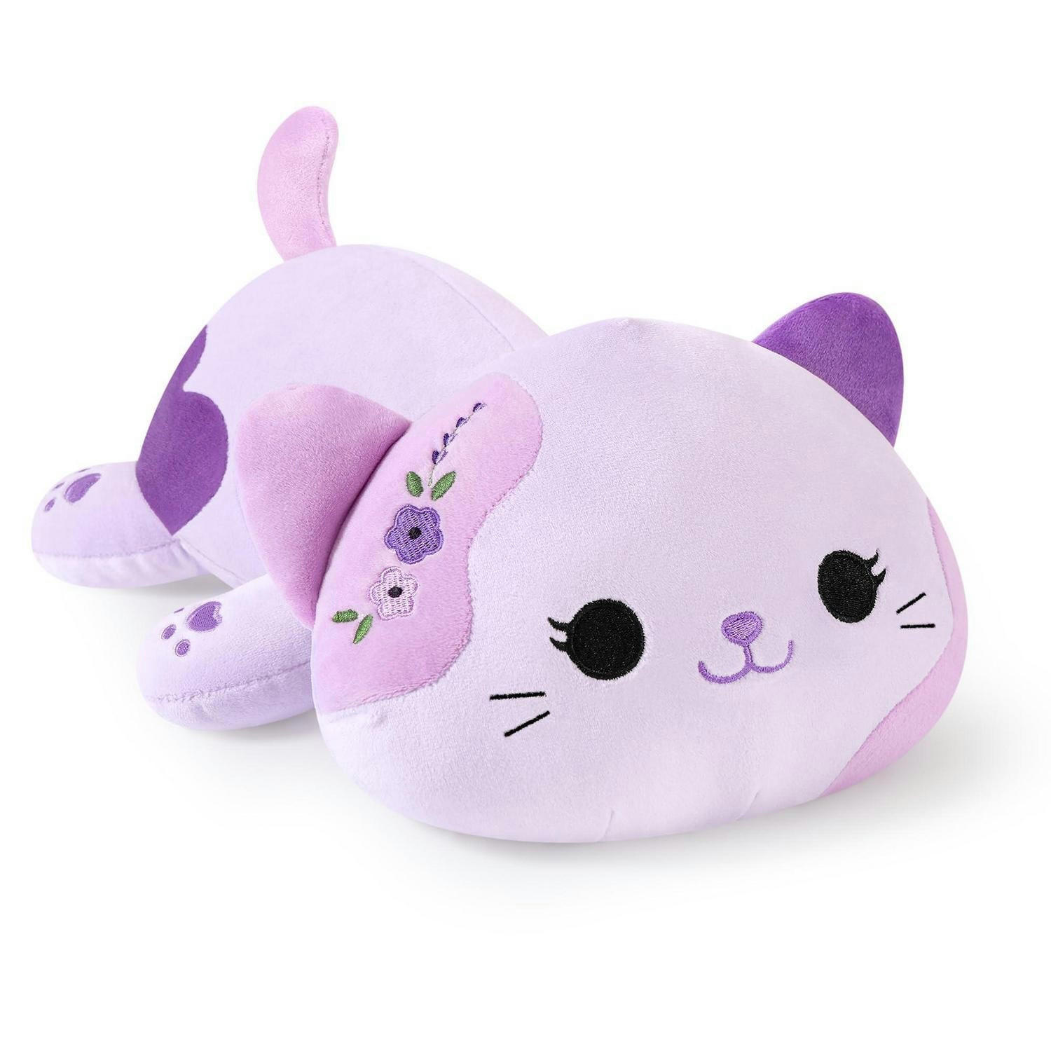 PLÜSCHTIER Katze Violett 23 cm - Lila, Textil (15/23cm)