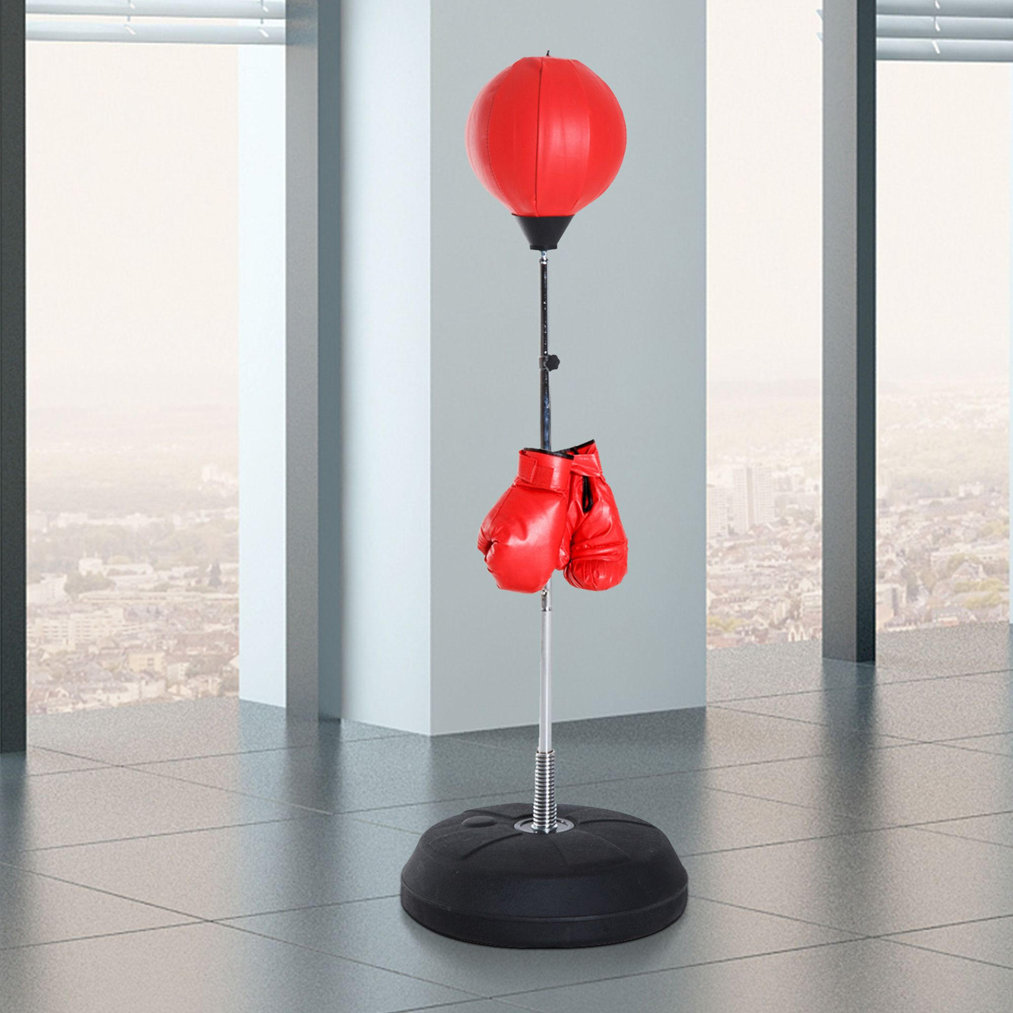 BOXSACK, Kunststoff, Rot, 43L x 43B x 144H cm - Rot, Kunststoff (43/43cm) - HOMCOM