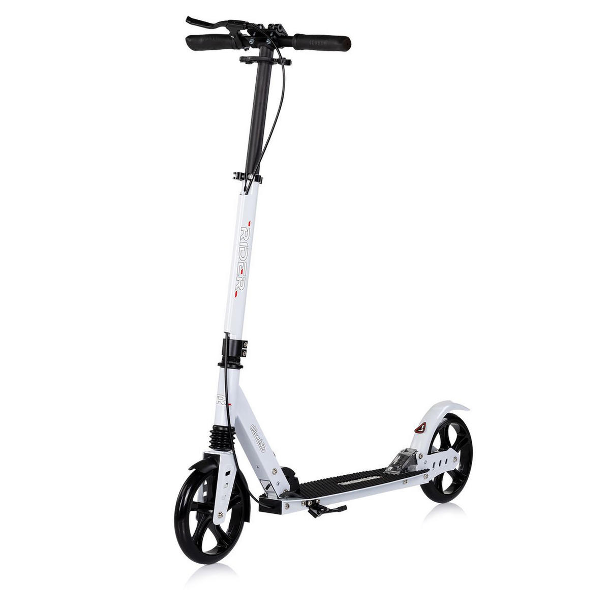 KINDERROLLER Rider PU-Räder weiß klappbar Stoßdämpfer höhenverstellbar - Weiß, Metall (95/12/100cm) - Chipolino