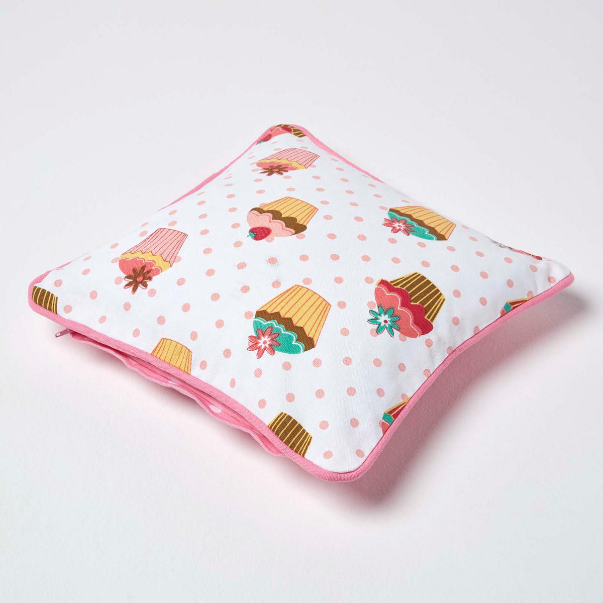 KISSENHÜLLE Cupcakes 30/30 cm - Multicolor, Textil (30/30cm) - Homescapes