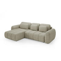 ECKSOFA Caria Mit Schlaffunktion - Creme, Holzwerkstoff/Textil (304/190cm) - Fun Möbel