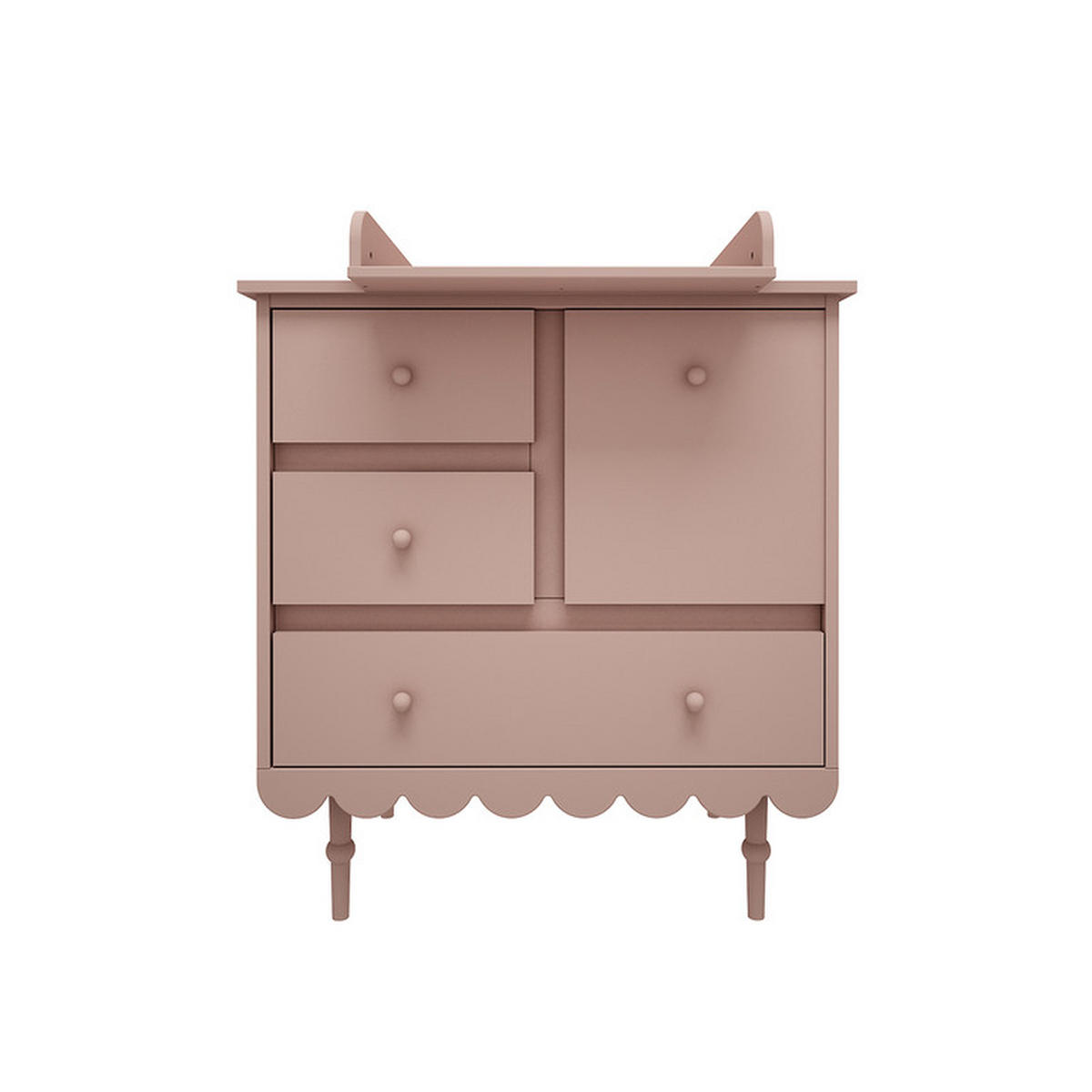 POKOJ PRO MIMINKO 3DÍLNÝ Babushka Rose - růžová, kompozitní dřevo (145/99/75cm) - Petits-meubles