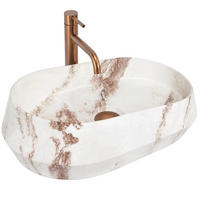 AUFSATZWASCHBECKEN Rea Zoe Travo - Beige, Kunststoff (38/17/59cm) - REA