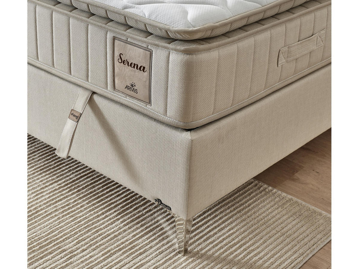 POLSTERBETTSET Serena 100x200 Beige - Beige, Textil/Metall (100/200cm) - Villa Möbel