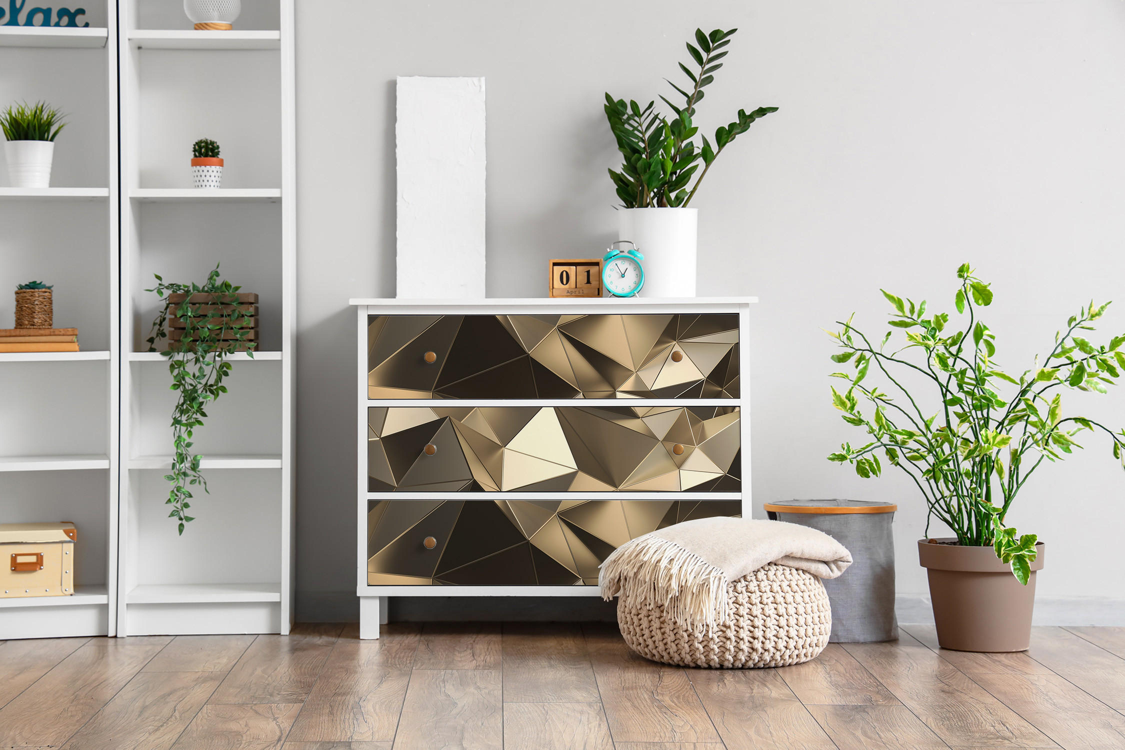 MÖBLAUFKLEBER 100x50 cm braun - Fango, Kunststoff (100/50/0.1cm) - Wallfluent