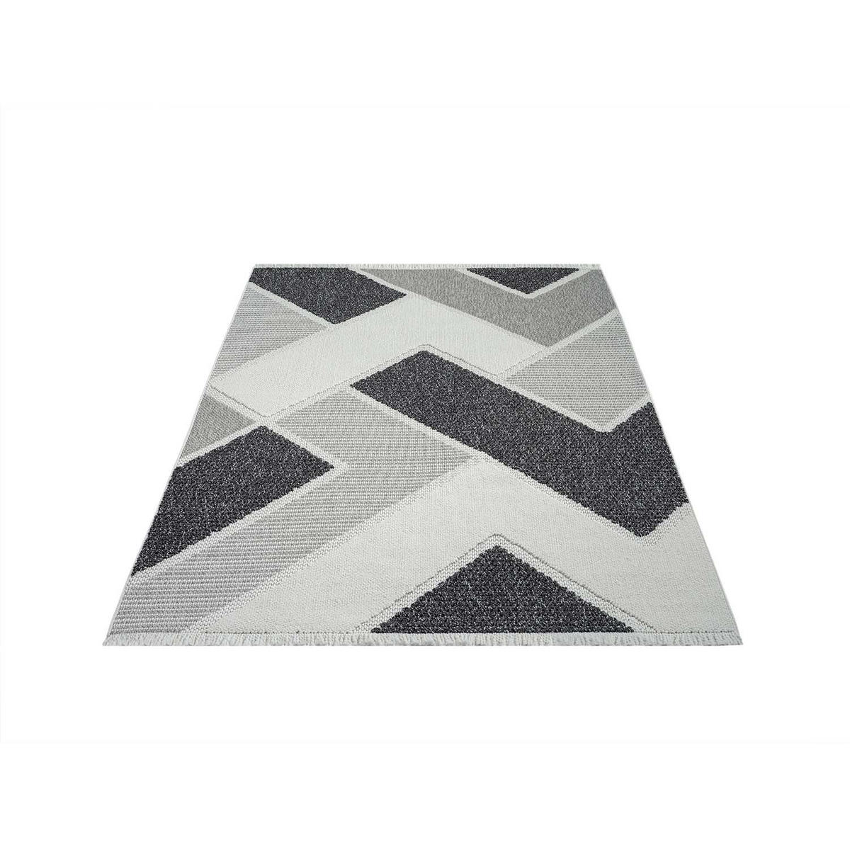 KURZFLOR-TEPPICH Lindo 8877 Grau 120x170 cm - Grau, Textil (120/170cm) - carpet city