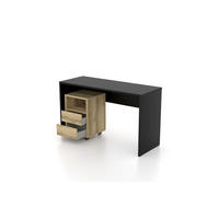 SCHREIBTISCH AMATO 130x50x75 cm Bürotisch Computertisch, Schwarz - Schwarz, Holzwerkstoff (50/130/75cm) - MASSENO