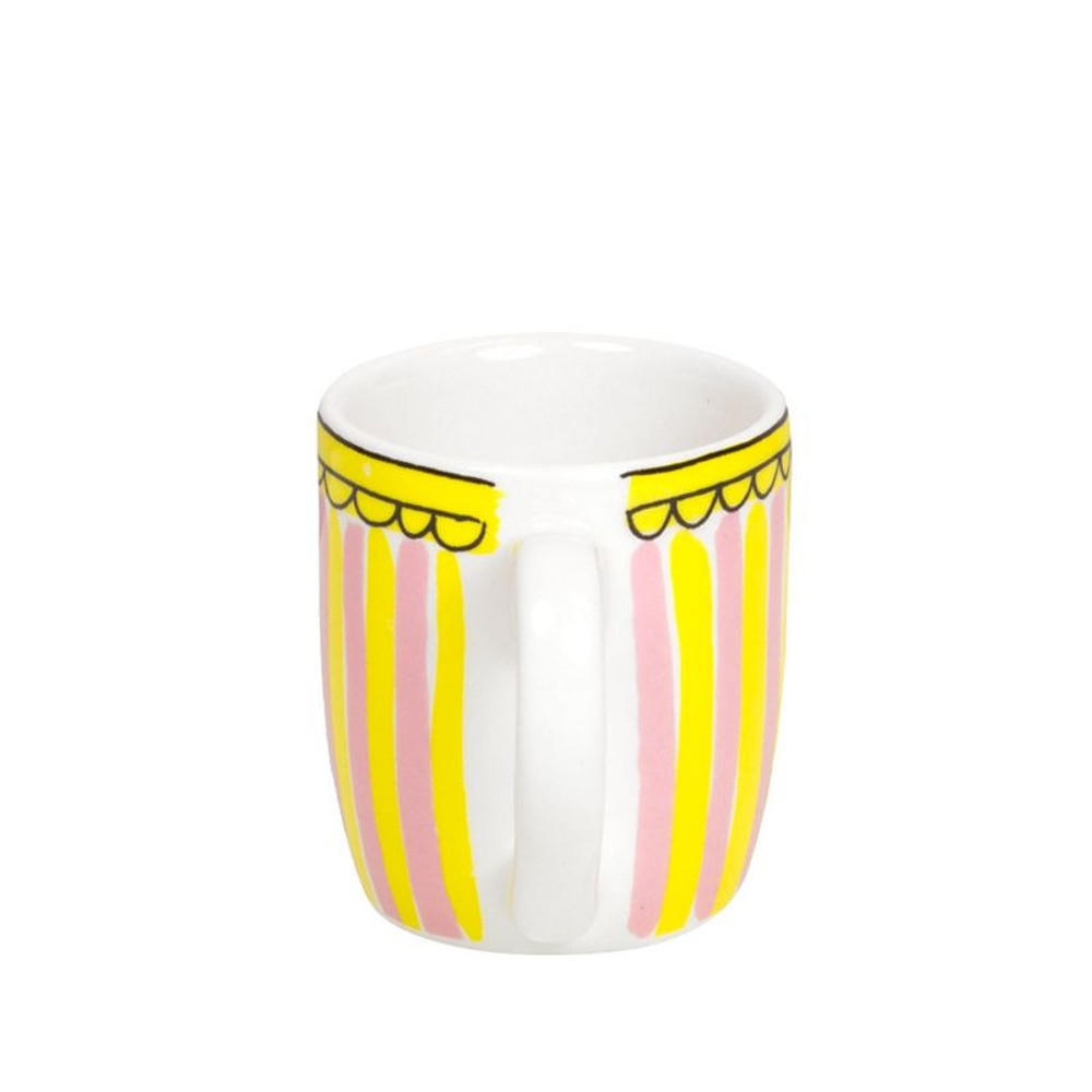 BECHER Streifen GR in Rosa - 50ml - Multicolor, Keramik (0.05L) - Blond Amsterdam