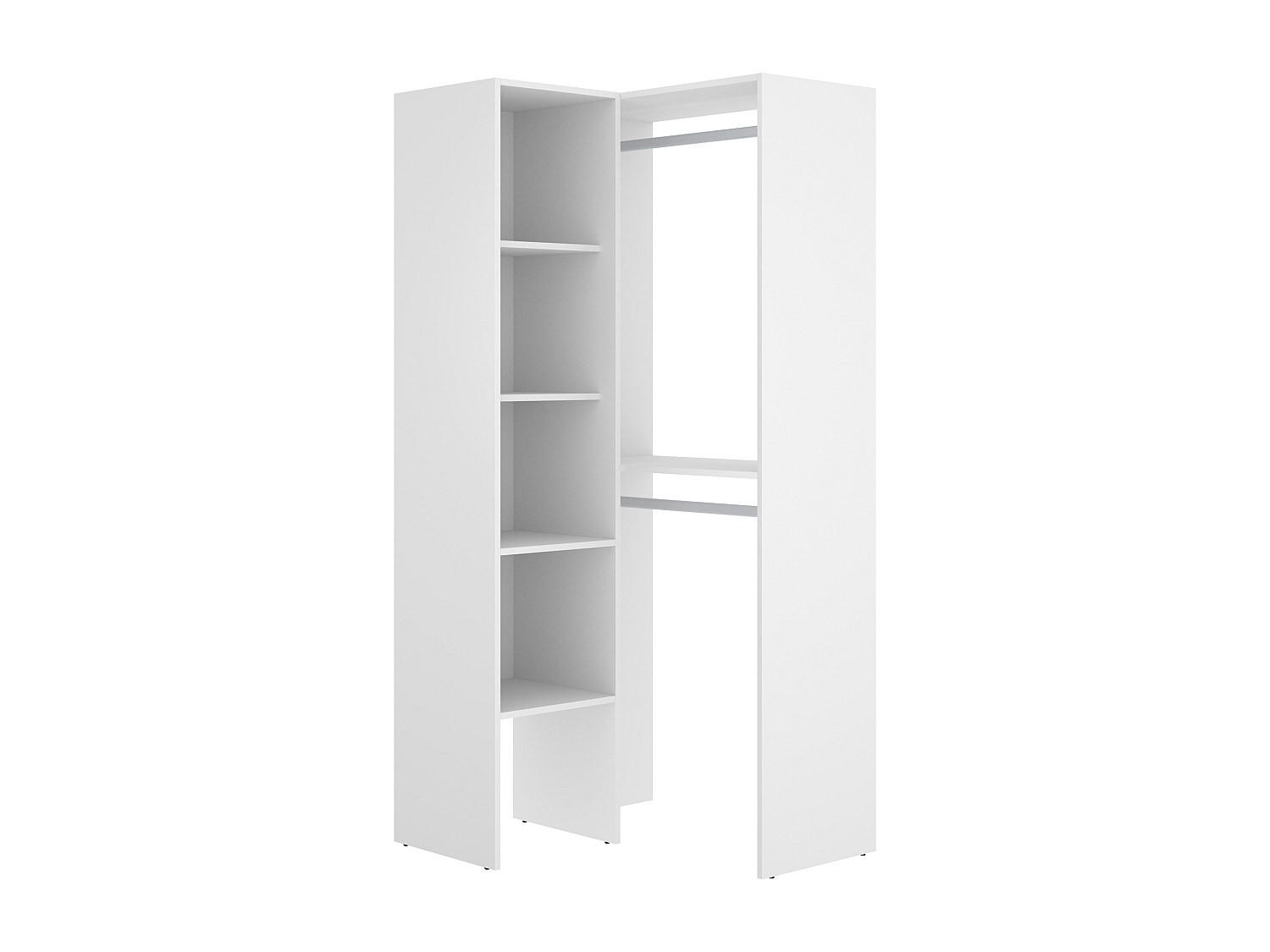 OFFENER Kleiderschrank - 79.4 cm x 88.4 cm - holz - weiß Ferdinand - Weiß, Holz (79.4/185.5/88.4cm) - Vente-Unique
