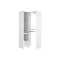OFFENER Kleiderschrank - 79.4 cm x 88.4 cm - holz - weiß Ferdinand - Weiß, Holz (79.4/185.5/88.4cm) - Vente-Unique