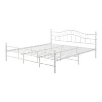 METALLBETT Florenz - Weiß, Metall (180/200cm) - [en.casa]