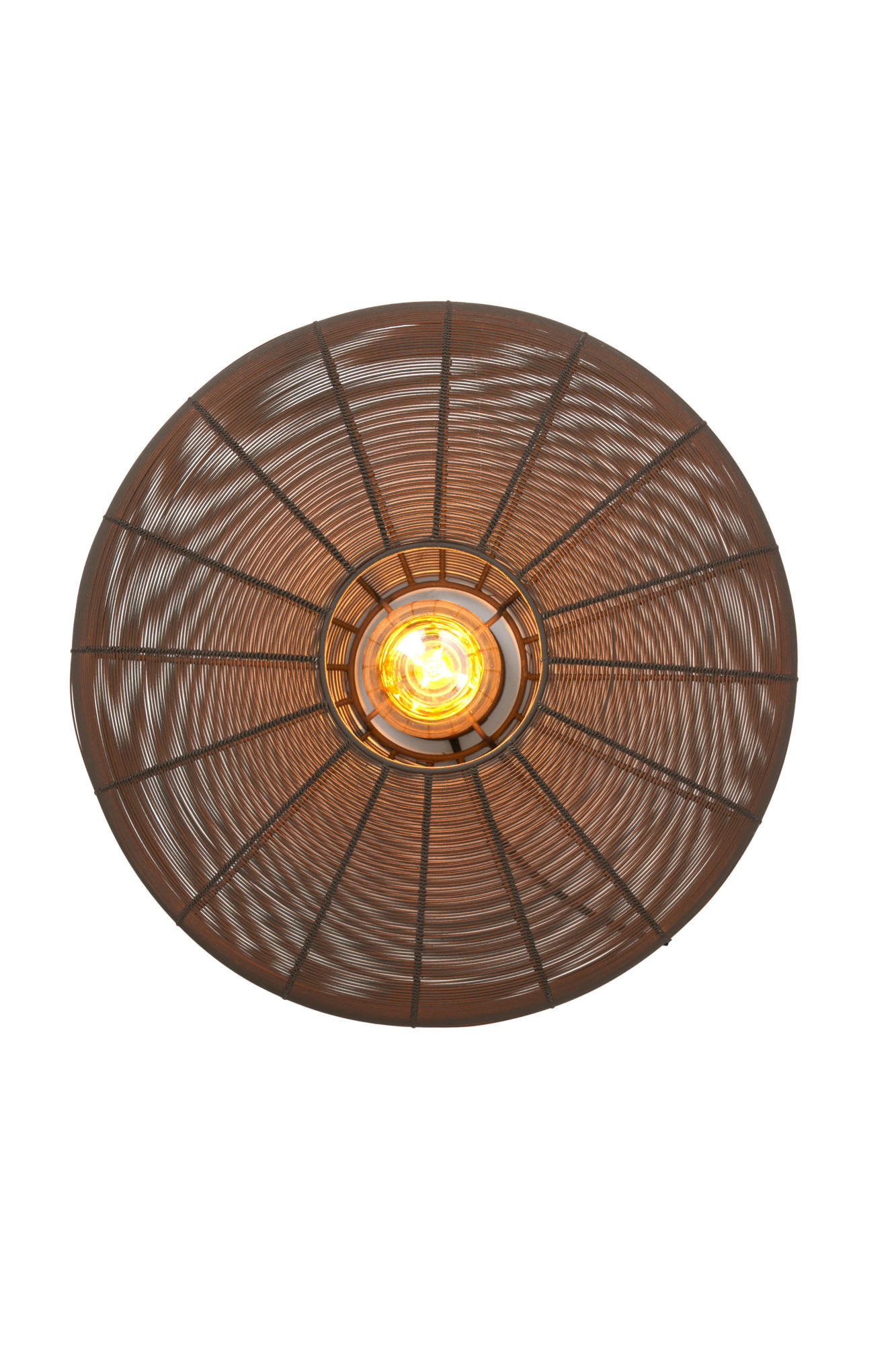 DECKENLEUCHTE Bahoto Braun Ø51/18 cm - Braun, Metall (51/51/18cm) - Light & Living