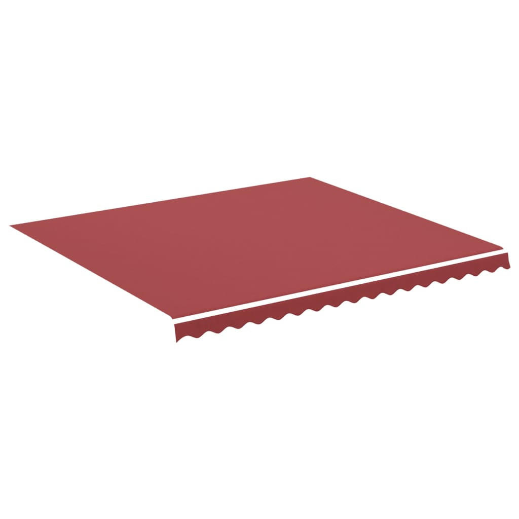MARKISENSTOFF mit Volant| Rot, für 400x350cm Rahmen | Markisenbespannung Markisentuch - Rot, Textil (380/0.3/345cm) - DELUKE