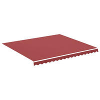 MARKISENSTOFF mit Volant| Rot, für 400x350cm Rahmen | Markisenbespannung Markisentuch - Rot, Textil (380/0.3/345cm) - DELUKE