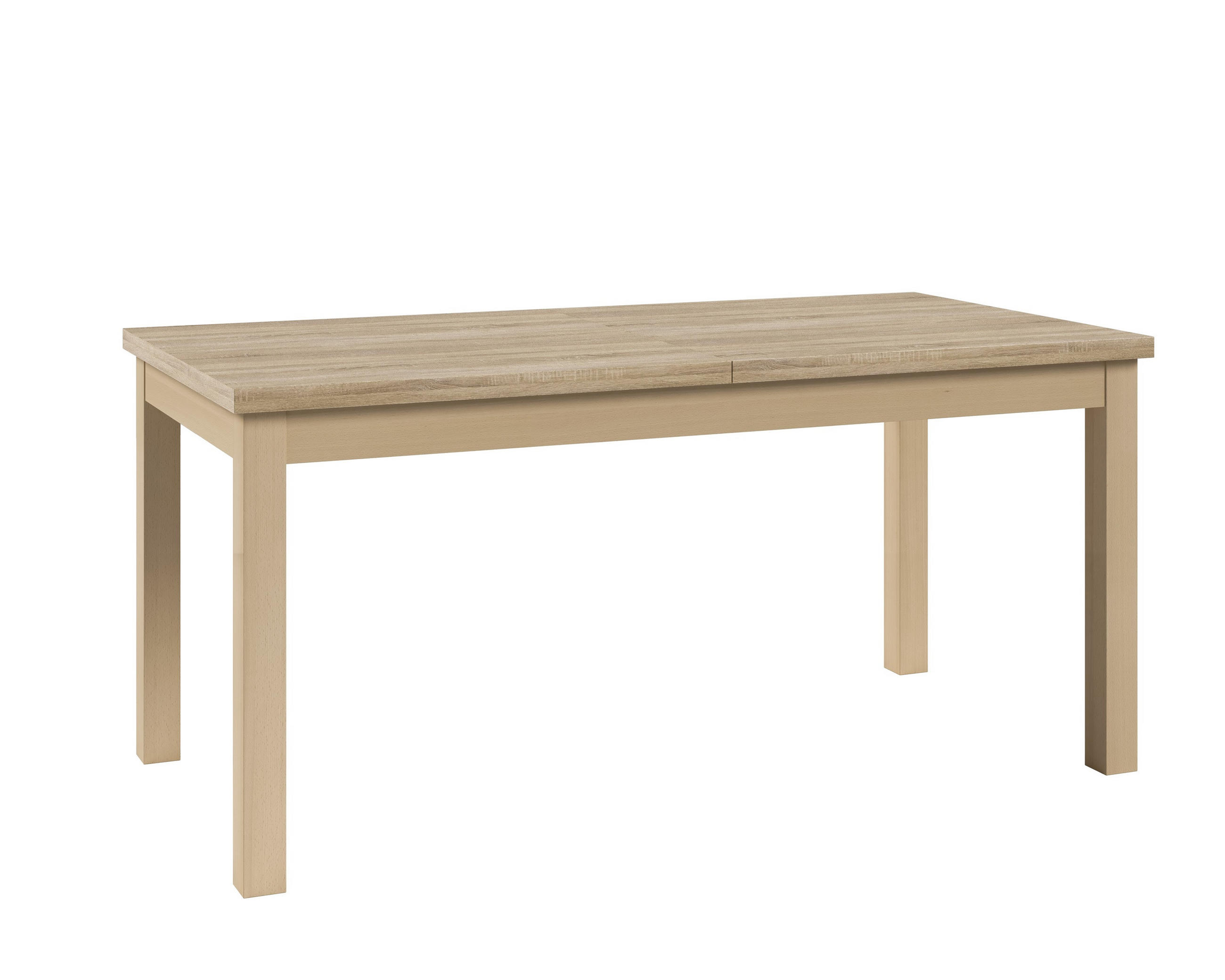 ESSTISCH GINO Ausziehbar 160 - 200 / 80 x 77 cm - Sandfarben/Eiche San Remo, Holz (160/80/77cm) - MASSENO