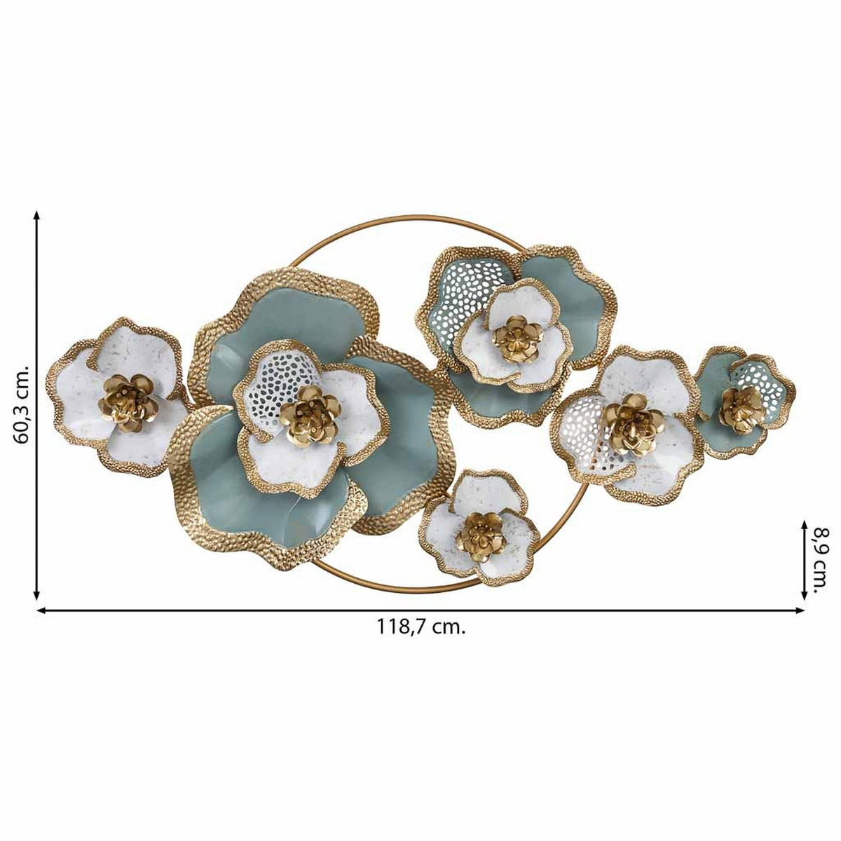 WANDDEKO-OBJEKT aus Metall, 119x60x9cm - Multicolor, Metall (118.7/8.9/60.3cm) - Wanderlust