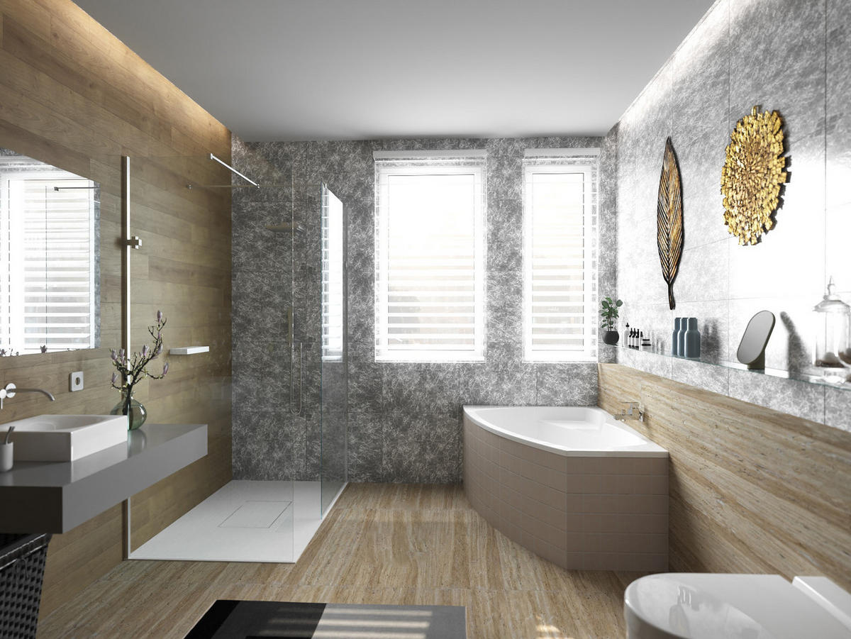 BADEWANNE Eckwanne FRIDA 150/90 Rechts mit Styro Ablauf Füße - Weiß, Kunststoff (90/60/150cm) - bad land