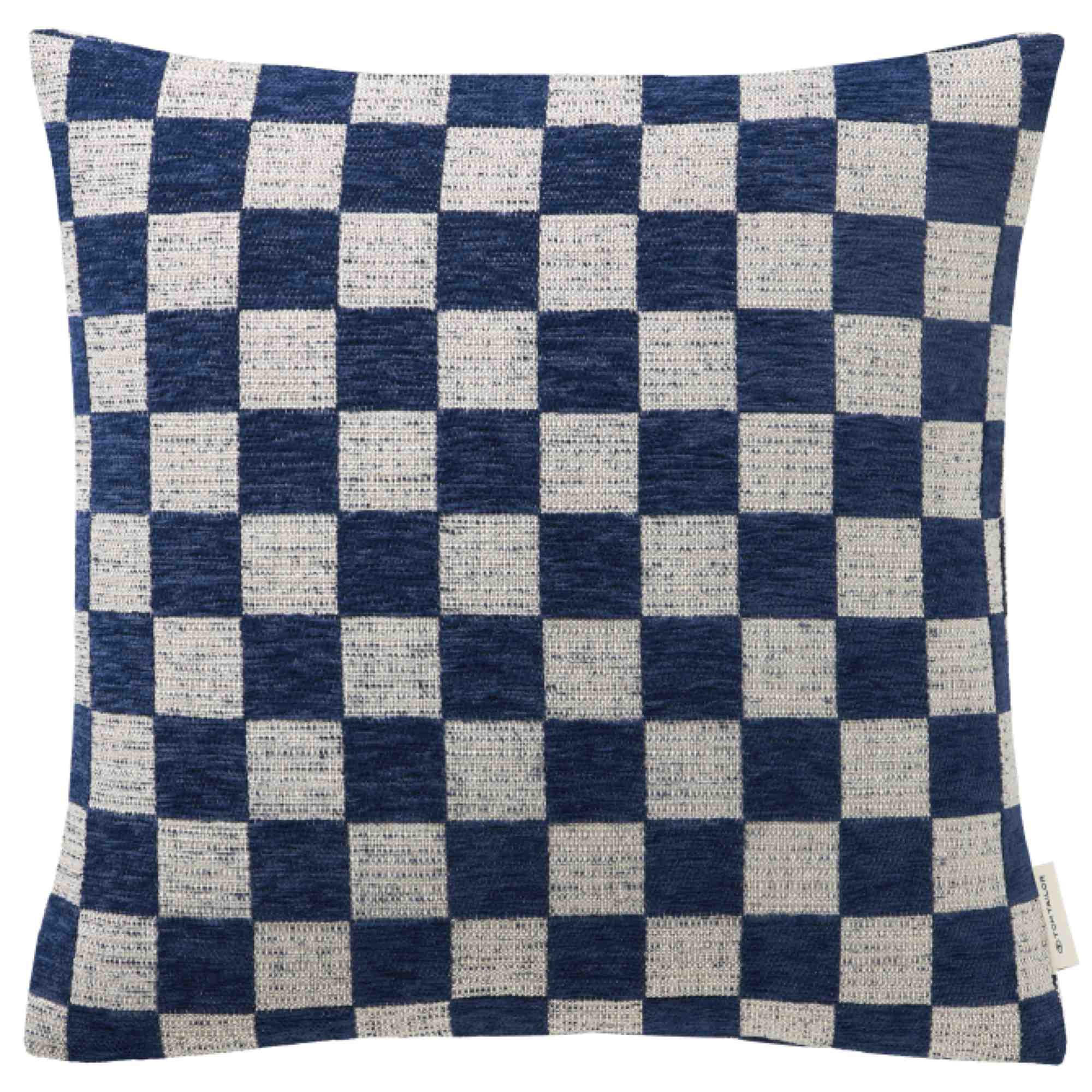 ZIERKISSENHÜLLE DEKOKISSENHÜLLE CHECKERBOX - Titanfarben, Textil (45/45cm) - Tom Tailor