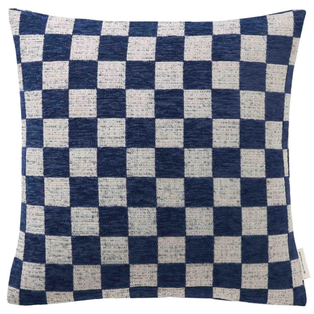 ZIERKISSENHÜLLE DEKOKISSENHÜLLE CHECKERBOX - Titanfarben, Textil (45/45cm) - Tom Tailor