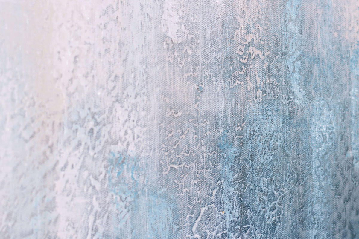 RUČNE MAĽOVANÝ AKRYLOVÝ OBRAZ 100/75 cm, tyrkysový, abstraktný geometrický motív - tyrkysová, drevo/textil (100/75cm) - KUNSTLOFT