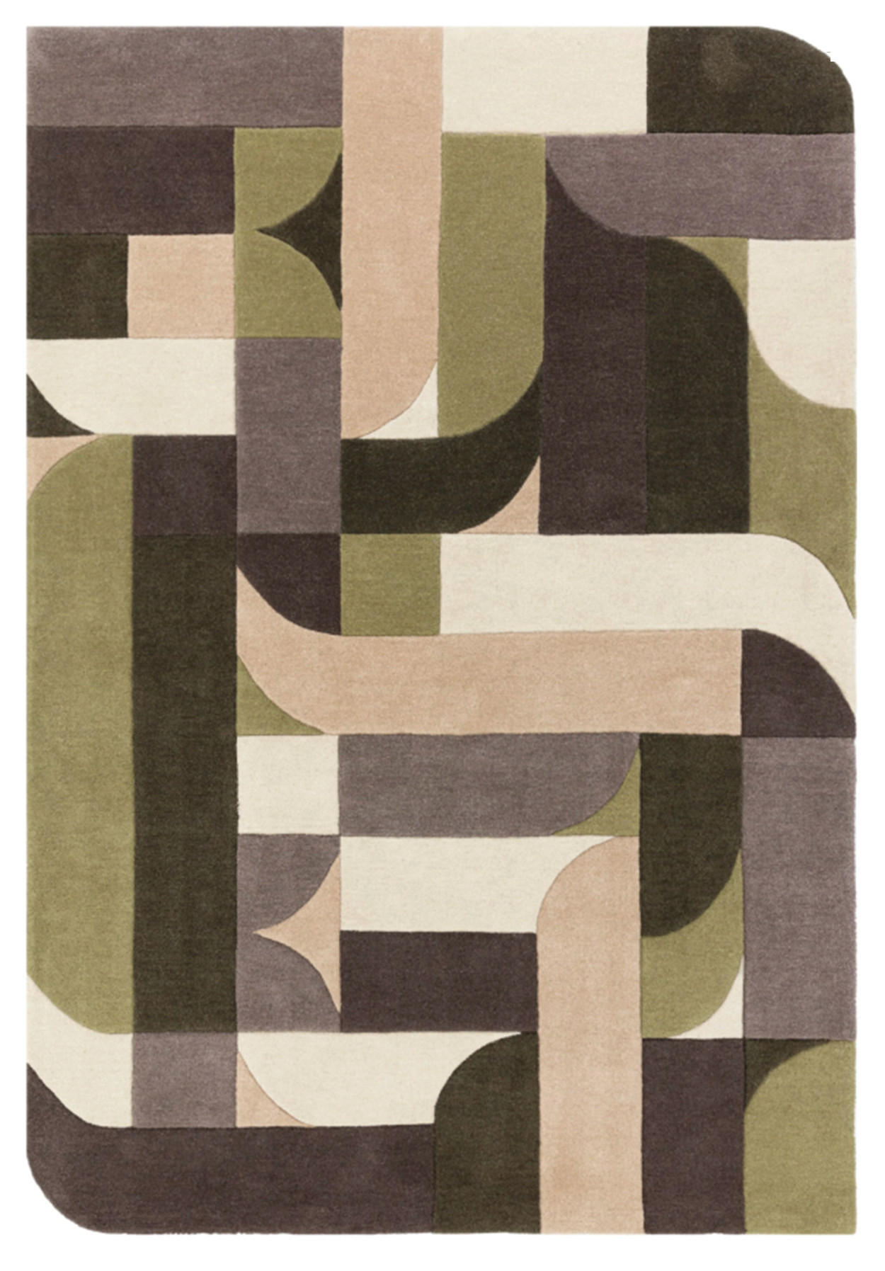 TEPPICH modern handgetuftet JINGA Grün 120 x 170 cm - Grün, Naturmaterialien (120/170cm) - Novatrend