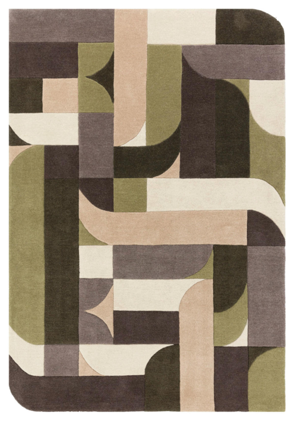 TEPPICH modern handgetuftet JINGA Grün 120 x 170 cm - Grün, Naturmaterialien (120/170cm) - Novatrend