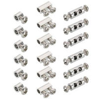 KABELKLEMMEN – mit Schraubanschlusskappen, 18er-Packung, 3 Größen - Silberfarben, Metall (1/0.6/1cm) - DCA