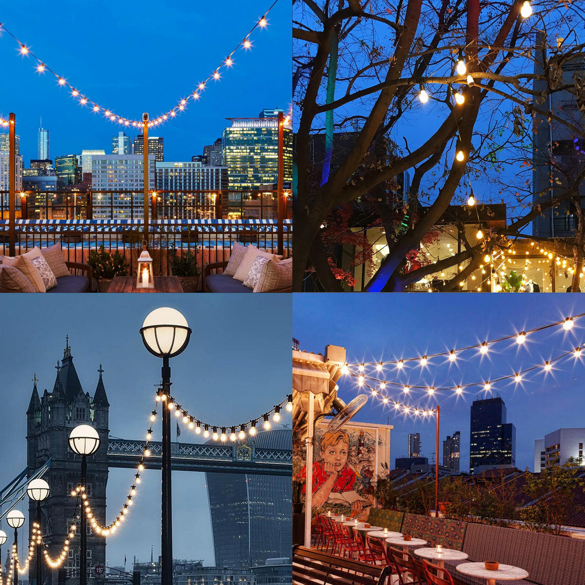 LED-LICHTERKETTE Baldwin II 15m - Schwarz, Kunststoff (15cm) - Nettlife