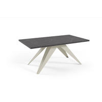 ESSTISCHE SENTO - Kaschmir/Schwarz, Holzwerkstoff (80/140/76cm) - Meblini