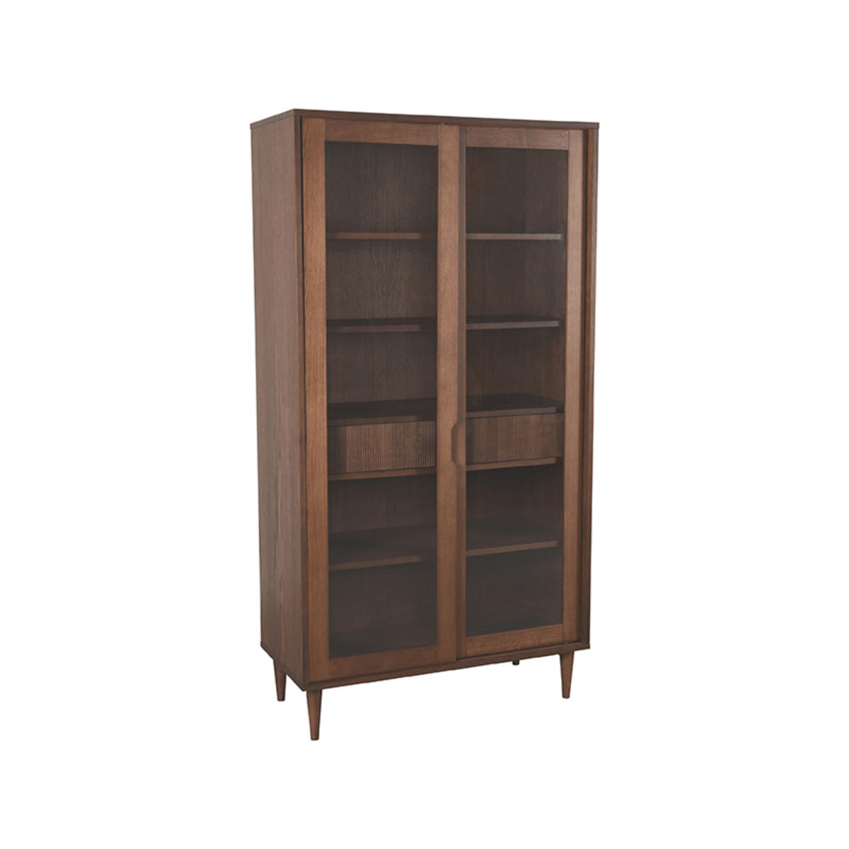 SCHRANK Jule Braun 49/100/180 cm - Braun, Holz (100/180/49cm) - LABEL51