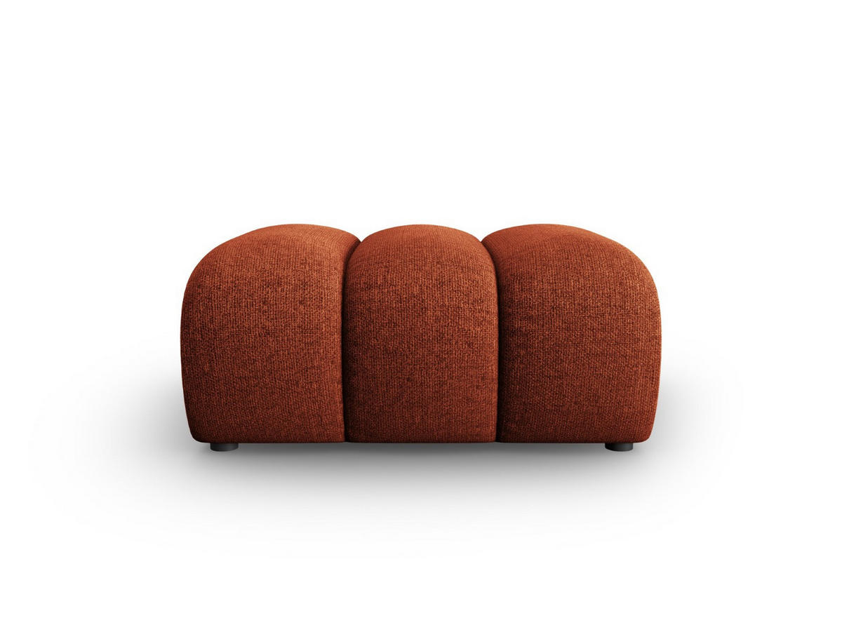 POUF Lupine aus Chenille-Stoff terrakotta - Terracotta, Textil (95/43/92cm) - Micadoni