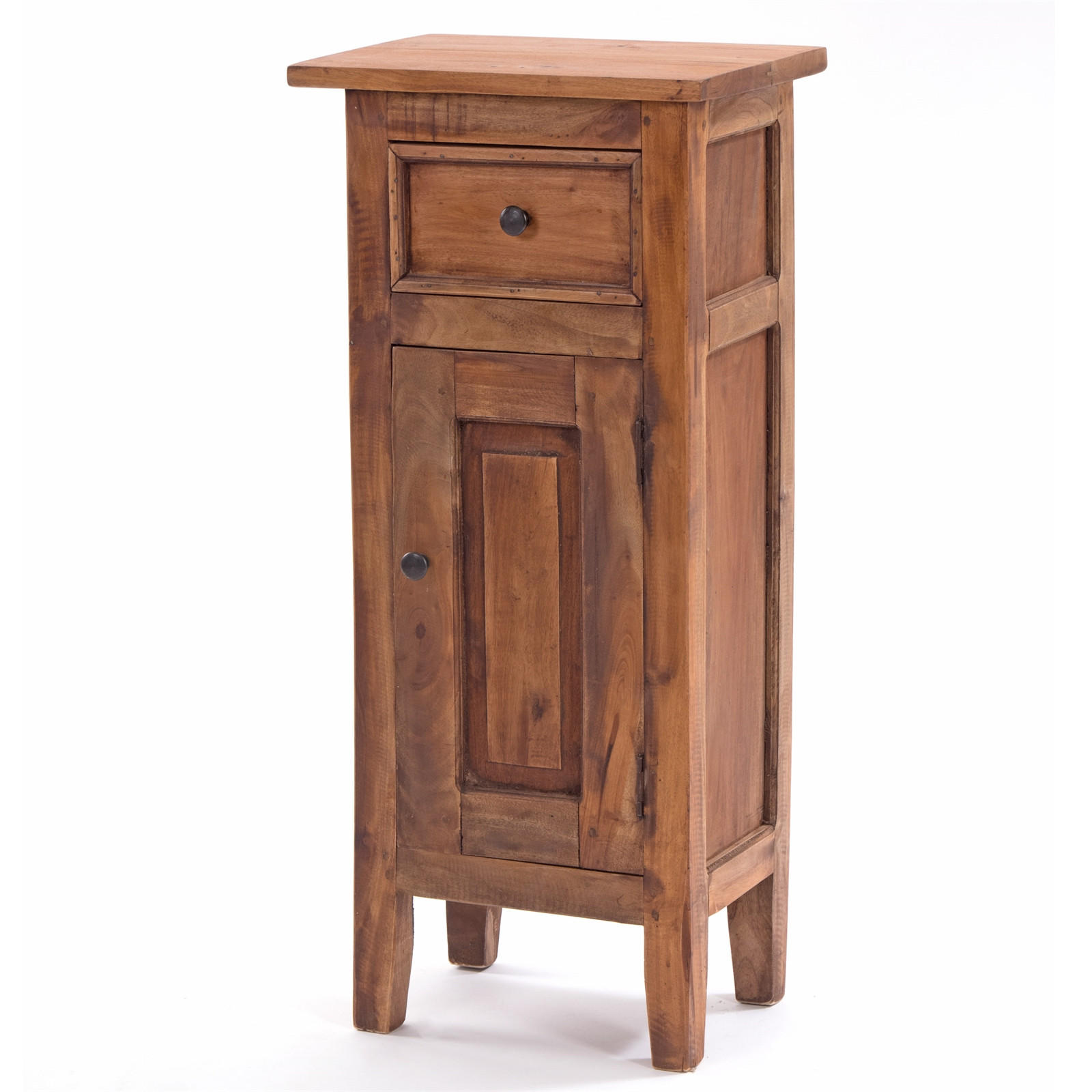 FLURSCHRANK PLANT 80 Mahagoni Recyclingholz, Used Look 08 honigfarben gewachst - Honig, Holz (35/80/25cm) - DESIGN DELIGHTS