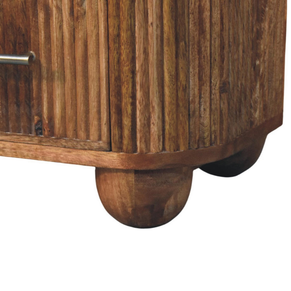 NACHTTISCH mit Golden-Teak-Finish, Tischplatte aus Marmor, 1 Schublade, 1 offene Ablage, braun - Braun, Naturmaterialien/Holz (44/47/34cm) - Artisan Furniture